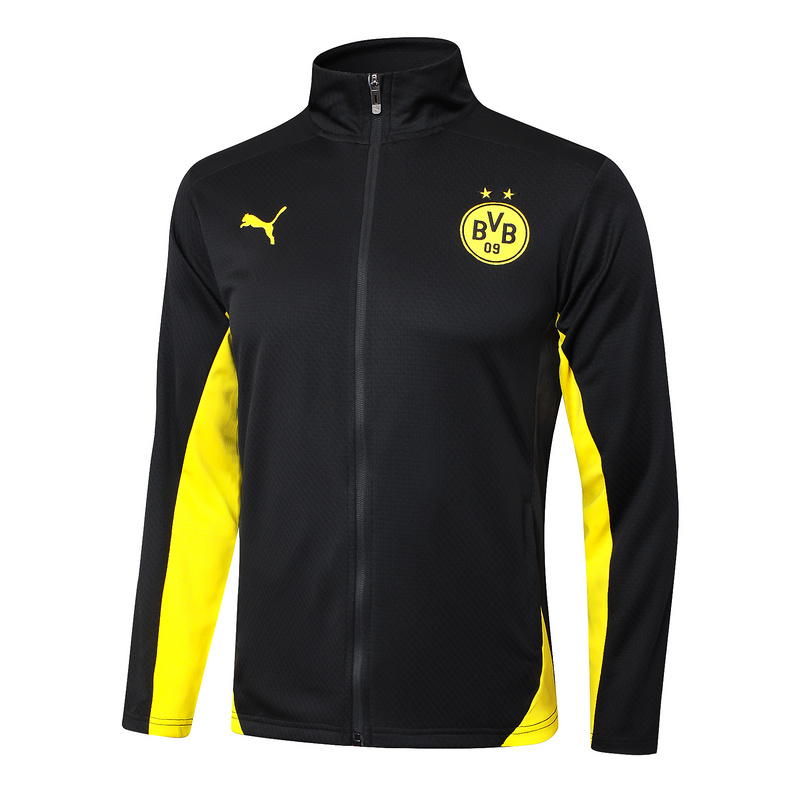 2024/25 Dortmund Black Jacket Training Suit Set Football Team Shirt Sports Fashion