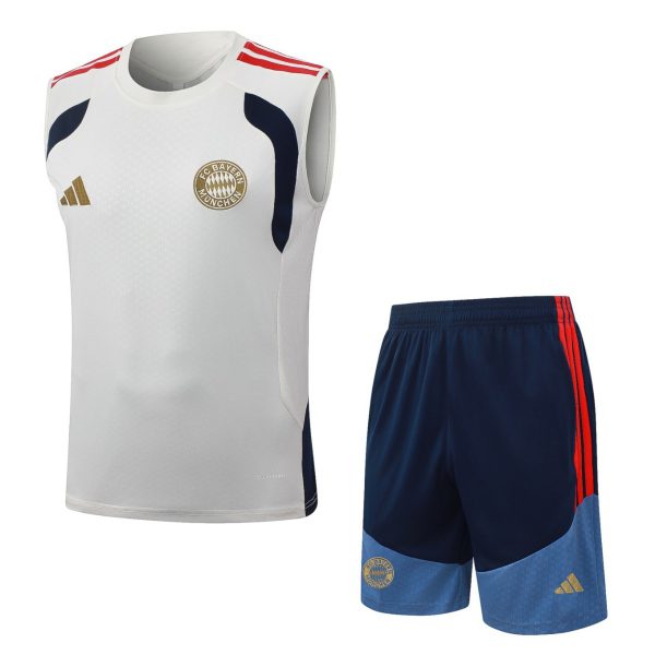 2026 Bayern Munich Beige Training Set Shirt and Shorts