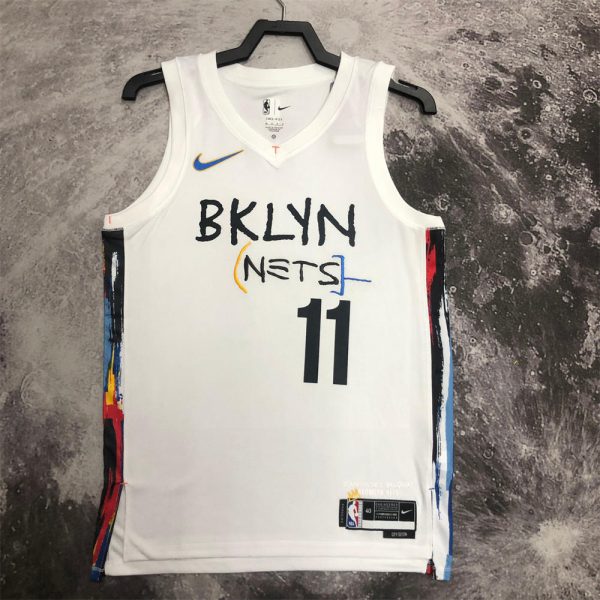 NBA Brooklyn Nets V-Neck White Jersey IRVING#11 S-XXL