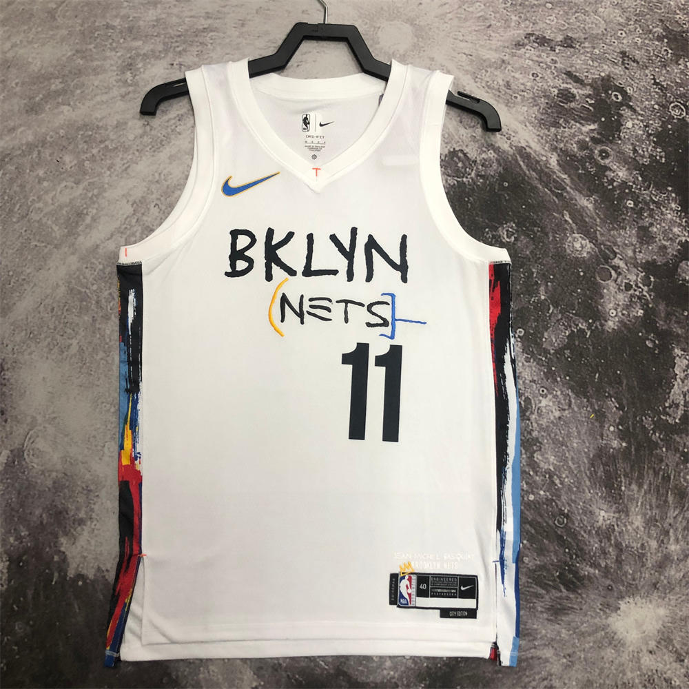 NBA Brooklyn Nets V-Neck White Jersey IRVING#11 S-XXL