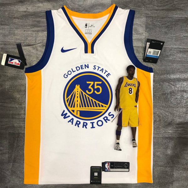 NBA Golden State Warriors V neck White Jersey DURANT#35 S-XXL