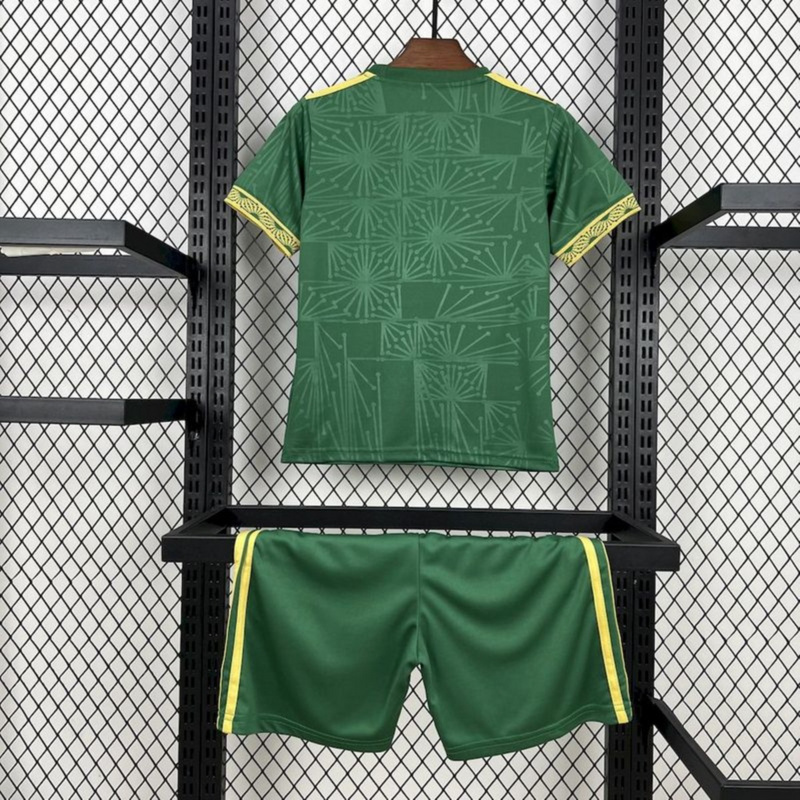 2025/26 Mexico Gold- Green  jersey Kid Kits Size 16-28
