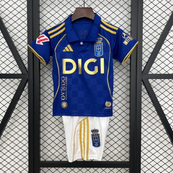 2025/26 Real Oviedo Home jersey kids Kits size: 16-28