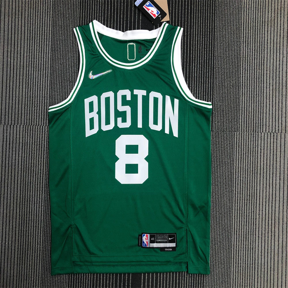 NBA Boston Celtics Round Neck 75th anniversary Green Jersey Walker#8 S-XXL
