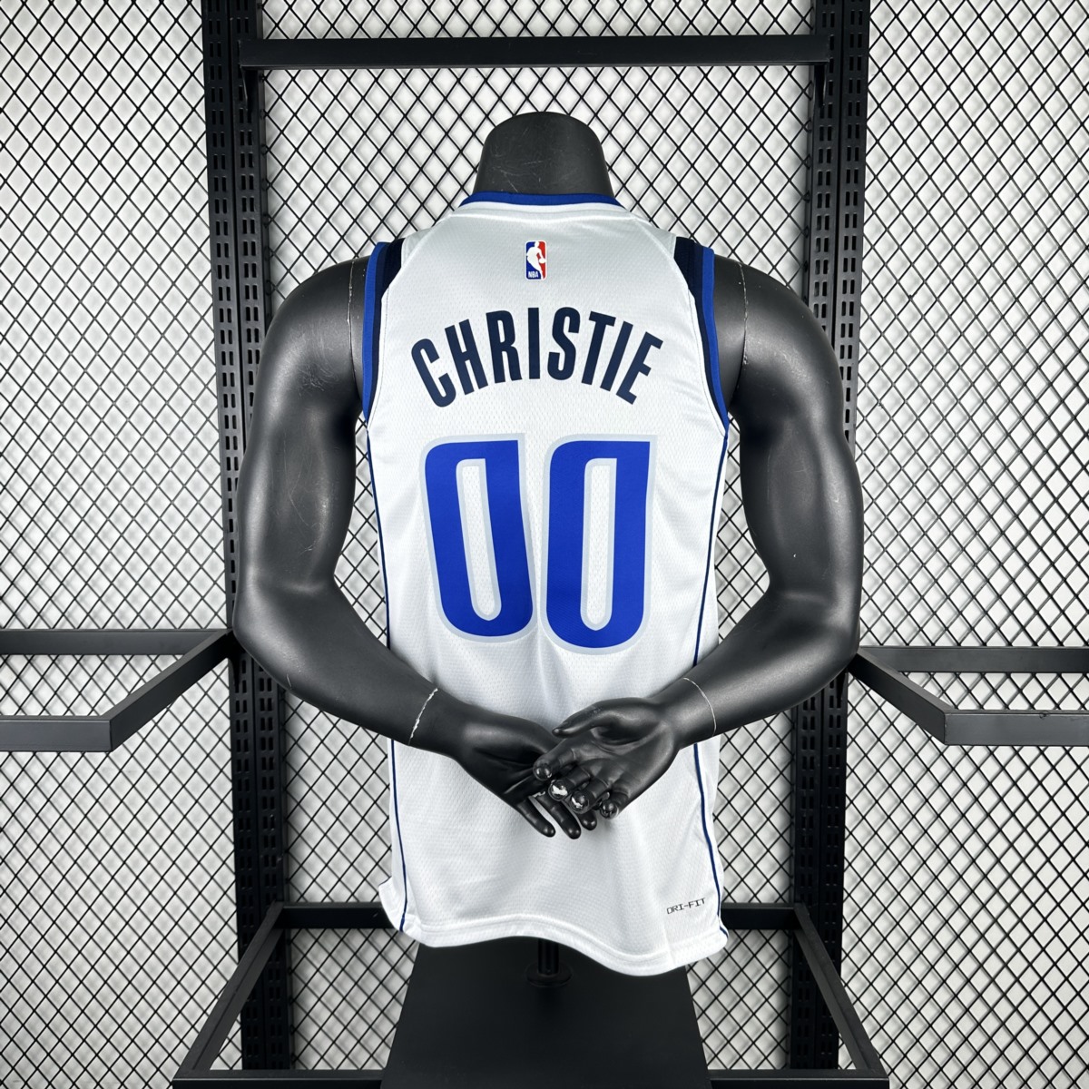 NBA Dallas Mavericks V-Neck White Jersey CHRISTIE#00 1 S-XXL