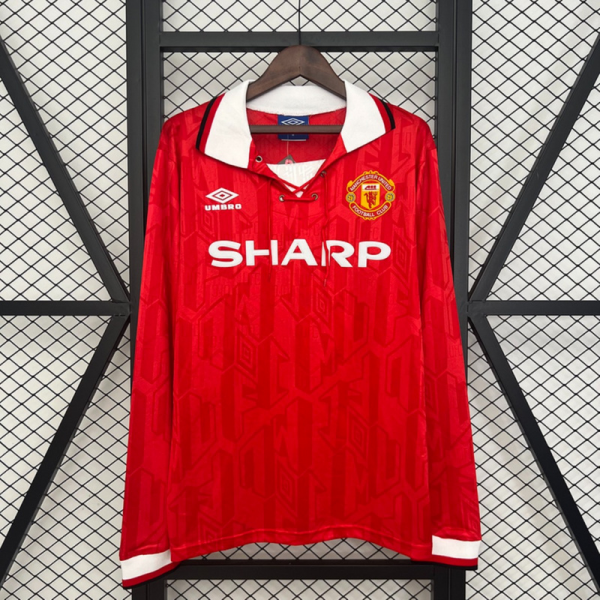 Retro Manchester United 1992/94 home Long Sleeves jersey Fan Version