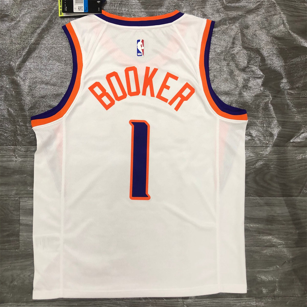 NBA Phoenix Suns V-Neck White jersey BOOKER#1 S-XXL