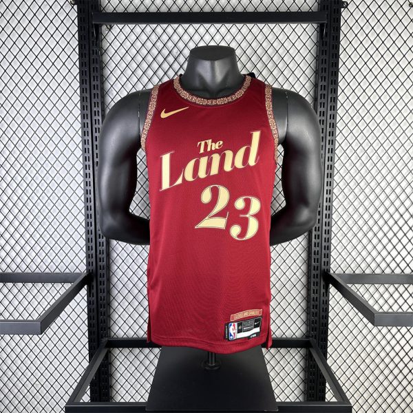 NBA Cleverland Cavaliers 2024 Round Neck Red jersey JAMES#23 S-XXL