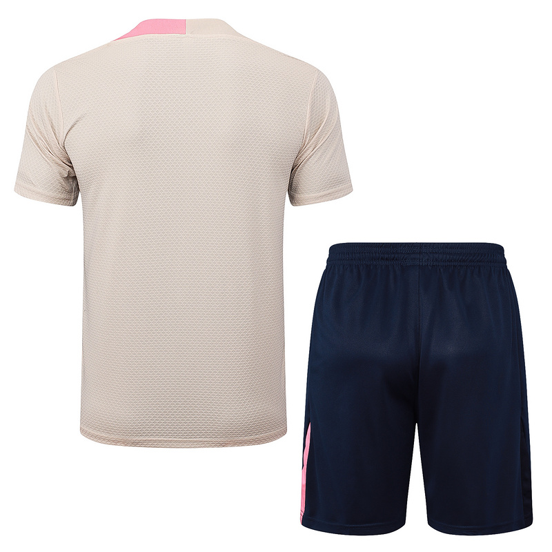 2025/26 Barcelona beige Training Set Shirt and Shorts