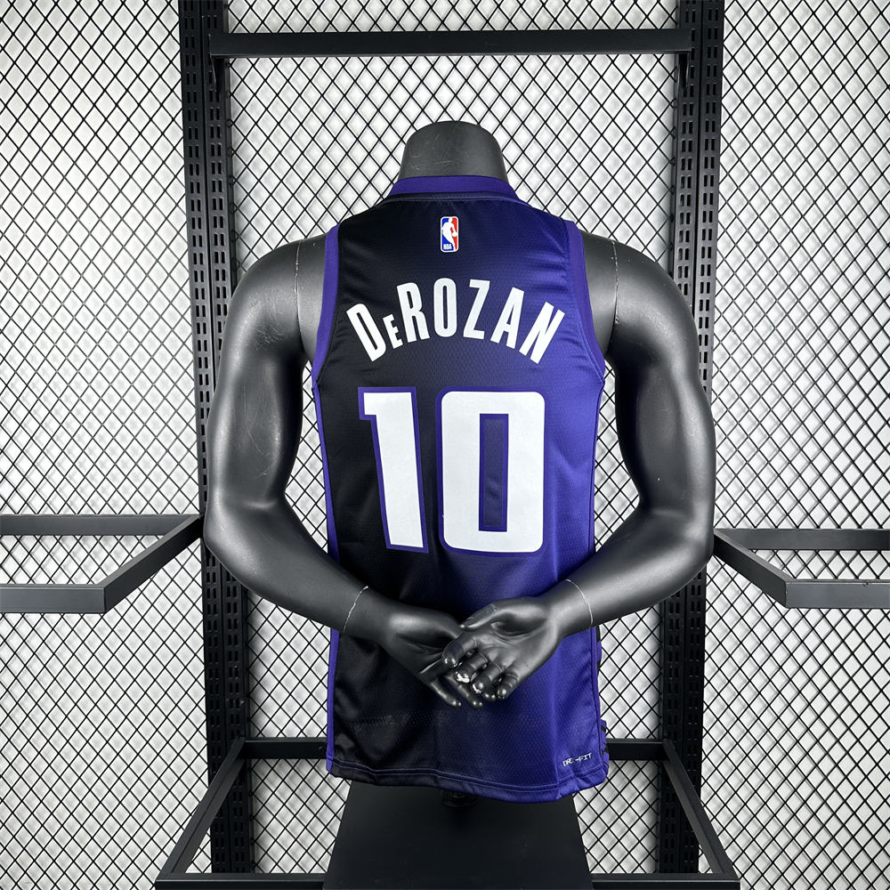 NBA Scaramento Kings 2024 V-Neck JORDAN Edition Purple jersey DeROZAN#10 S-XXL