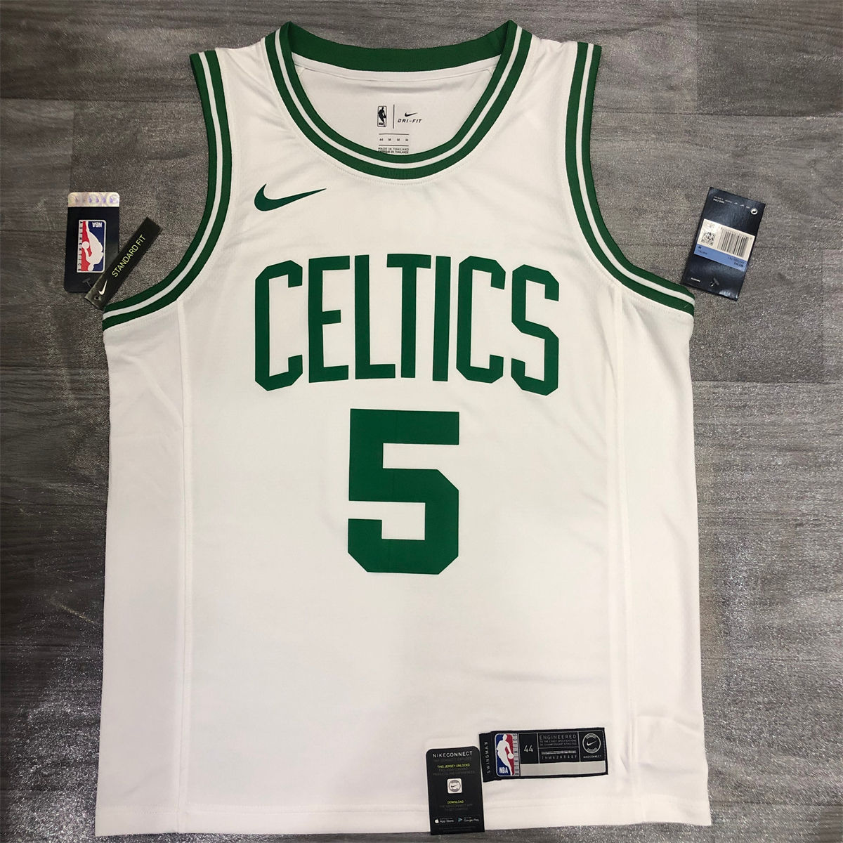 NBA Boston Celtics round neck White Jersey GARNETT#5 S-XXL