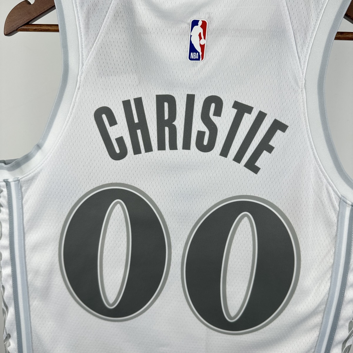 NBA Dallas Mavericks 24/25 City Edition V-Neck White Jersey CHRISTIE#00 S-XXL