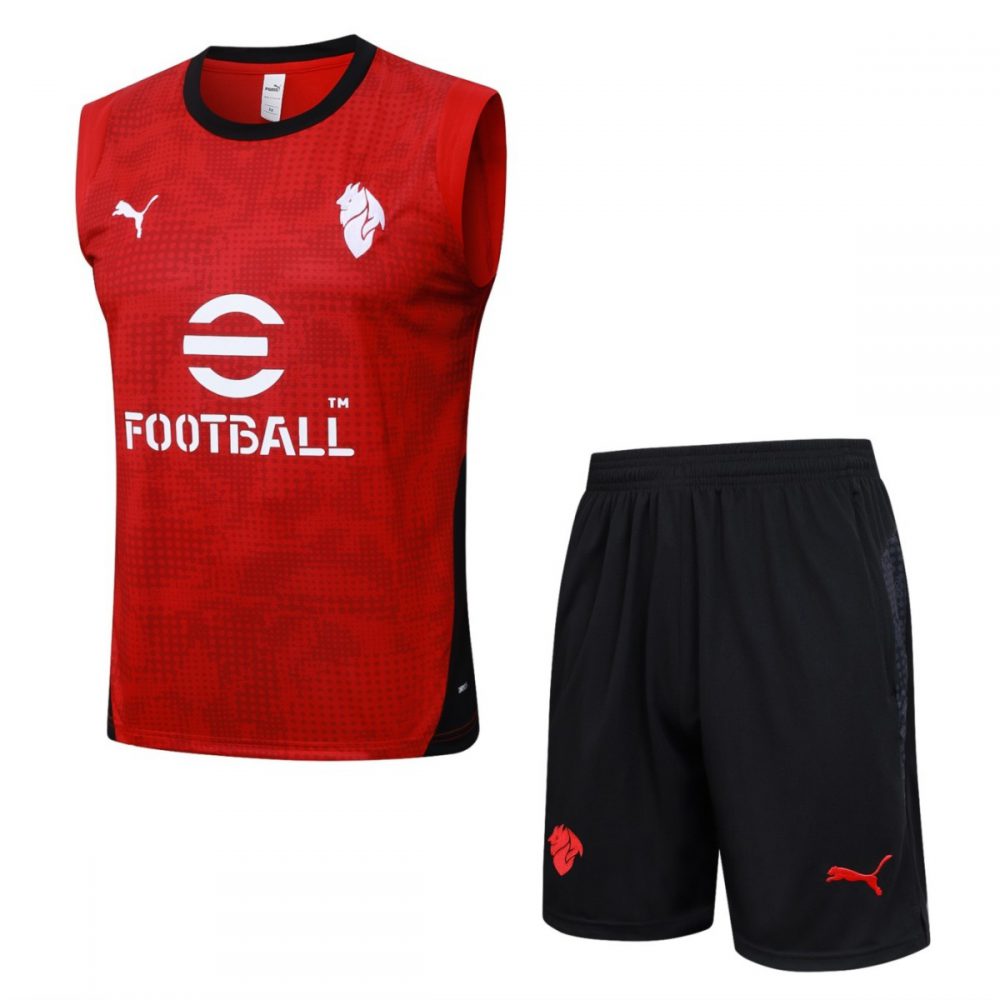 2026 AC Milan Red Training Set Shirt and Shorts