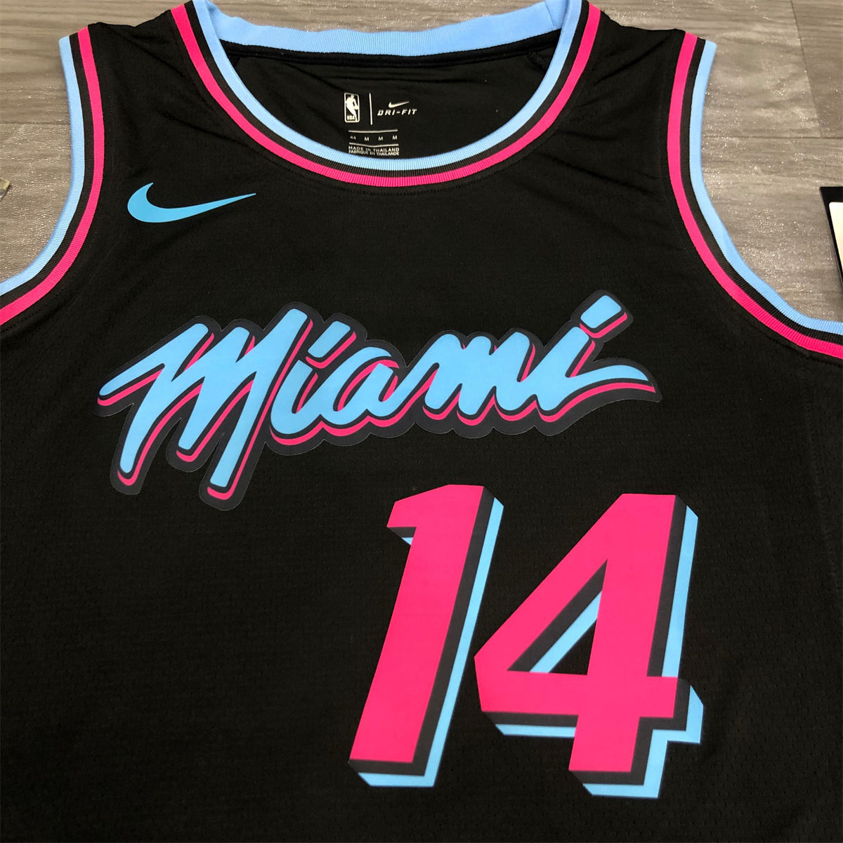 NBA Miami Hearts round neck Black Jersey HERRO#14 S-XXL