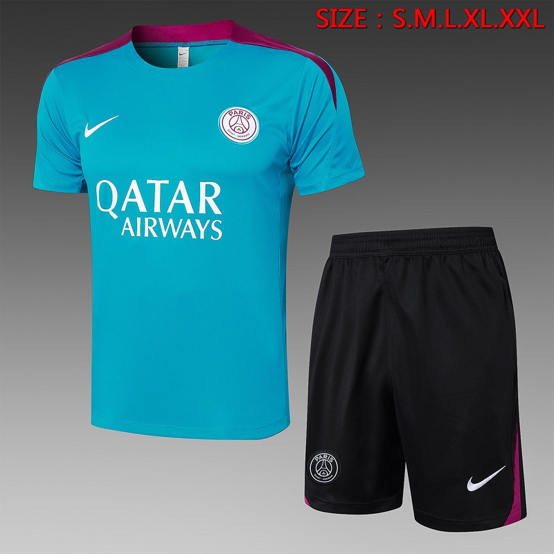 24/25 Psg Blue Training Set Shirt and Shorts