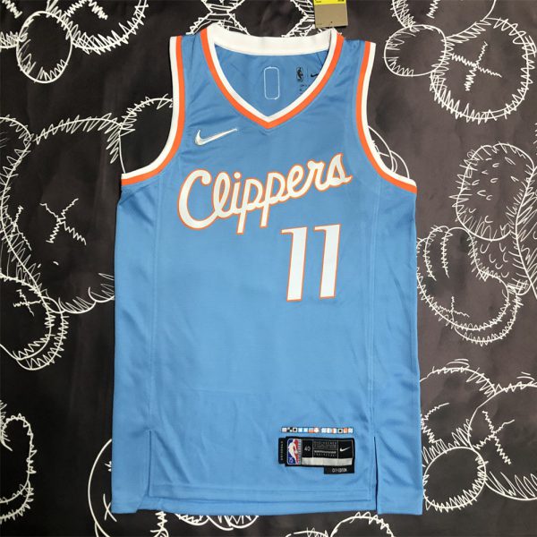 NBA Los Angeles Clippers V-Neck Blue 75th Anniversary Jersey WALL#11 S-XXL