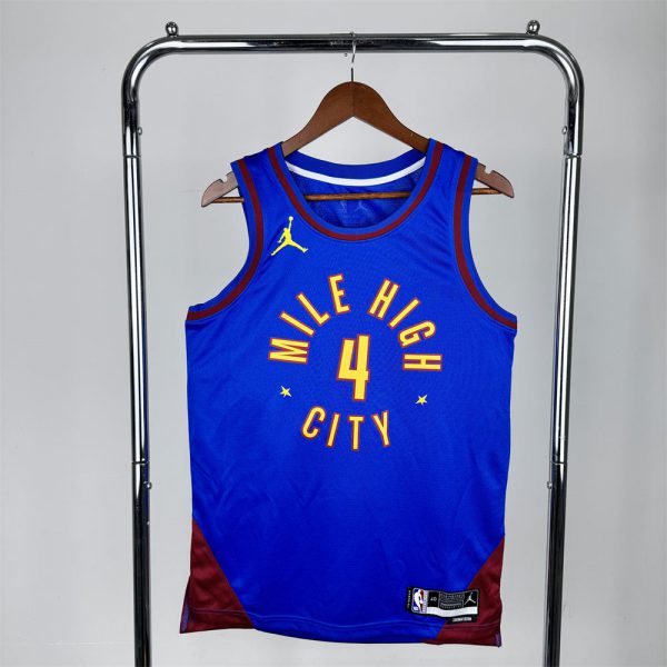 NBA Denver Nuggets 2024 Round Neck Blue jersey WESTBROOK#4 S-XXL