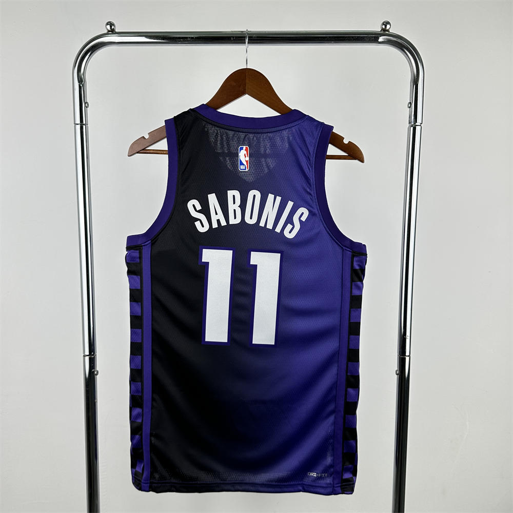 NBA Scaramento Kings 2024 V-Neck JORDAN Edition Purple jersey SABONIS#11 S-XXL