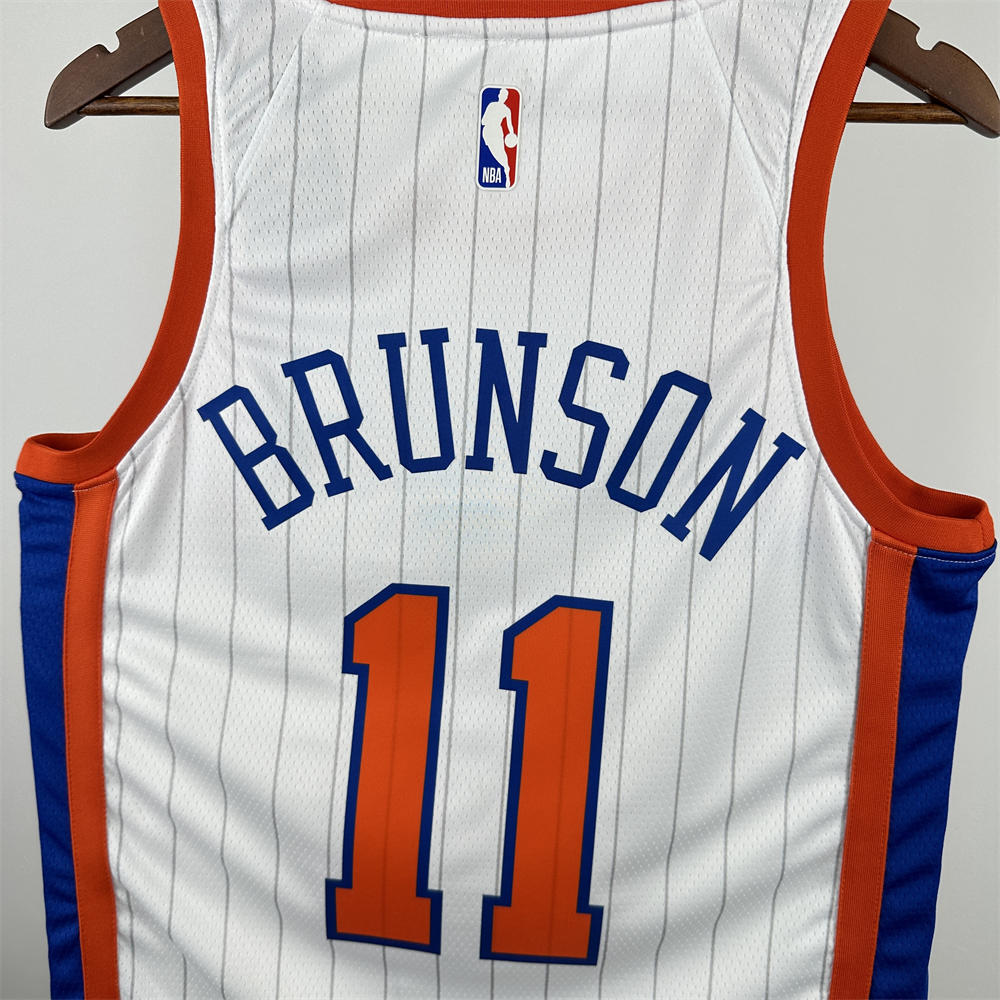 NBA New York Knicks 24/25 City Edition Round Neck White jersey BRUNSON#11 S-XXL