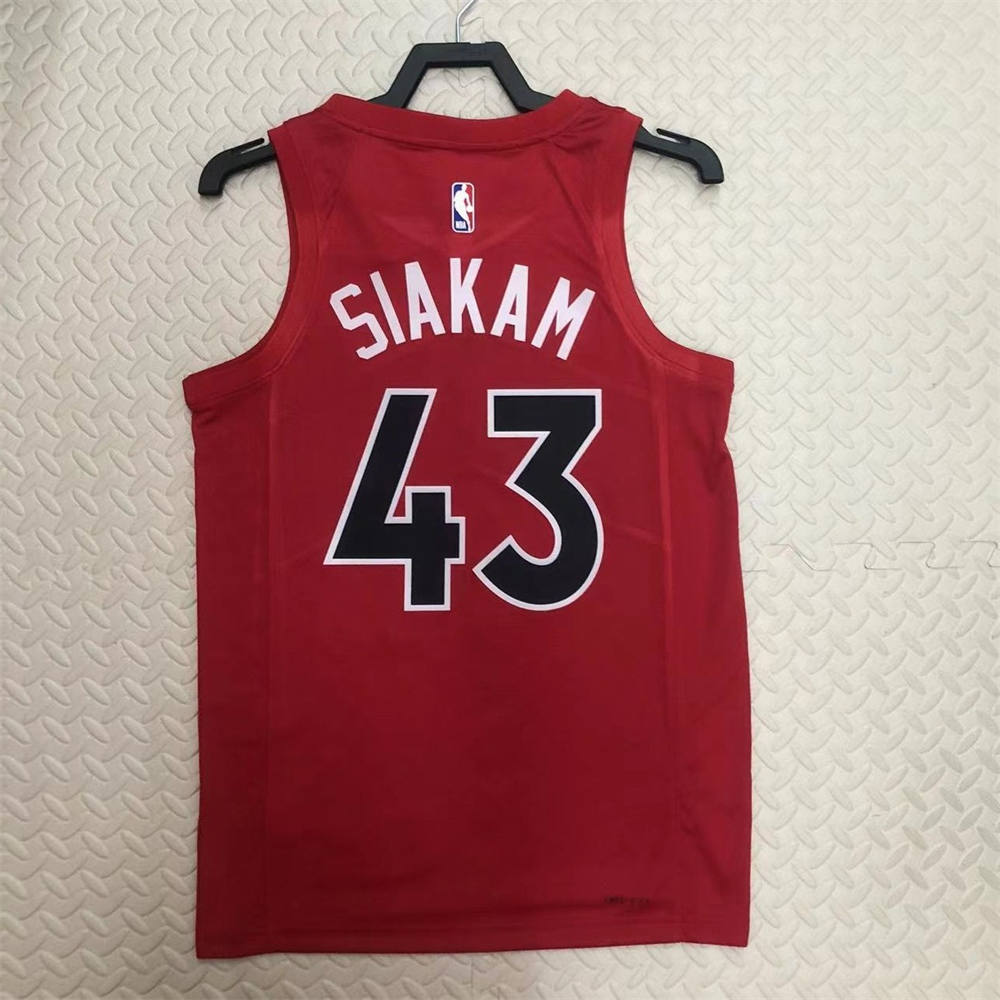 NBA Toronto Raptors V-Neck Red Jersey SIAKAM#43 S-XXL