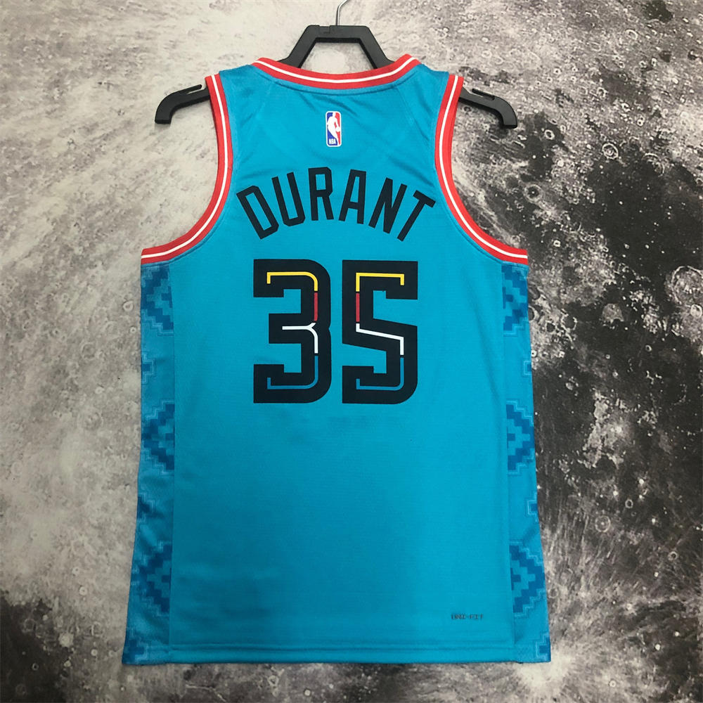 NBA Phoenix Suns V-Neck City Edition Blue jersey DURANT#35 S-XXL