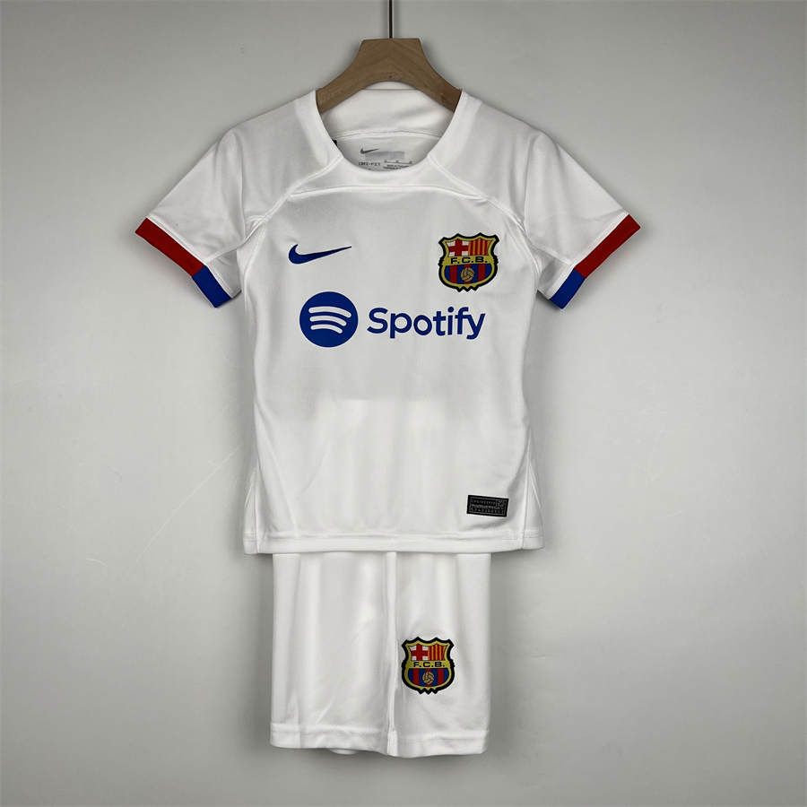 23/24 Kids Barcelona Away jersey Kid Kits Size 16-28