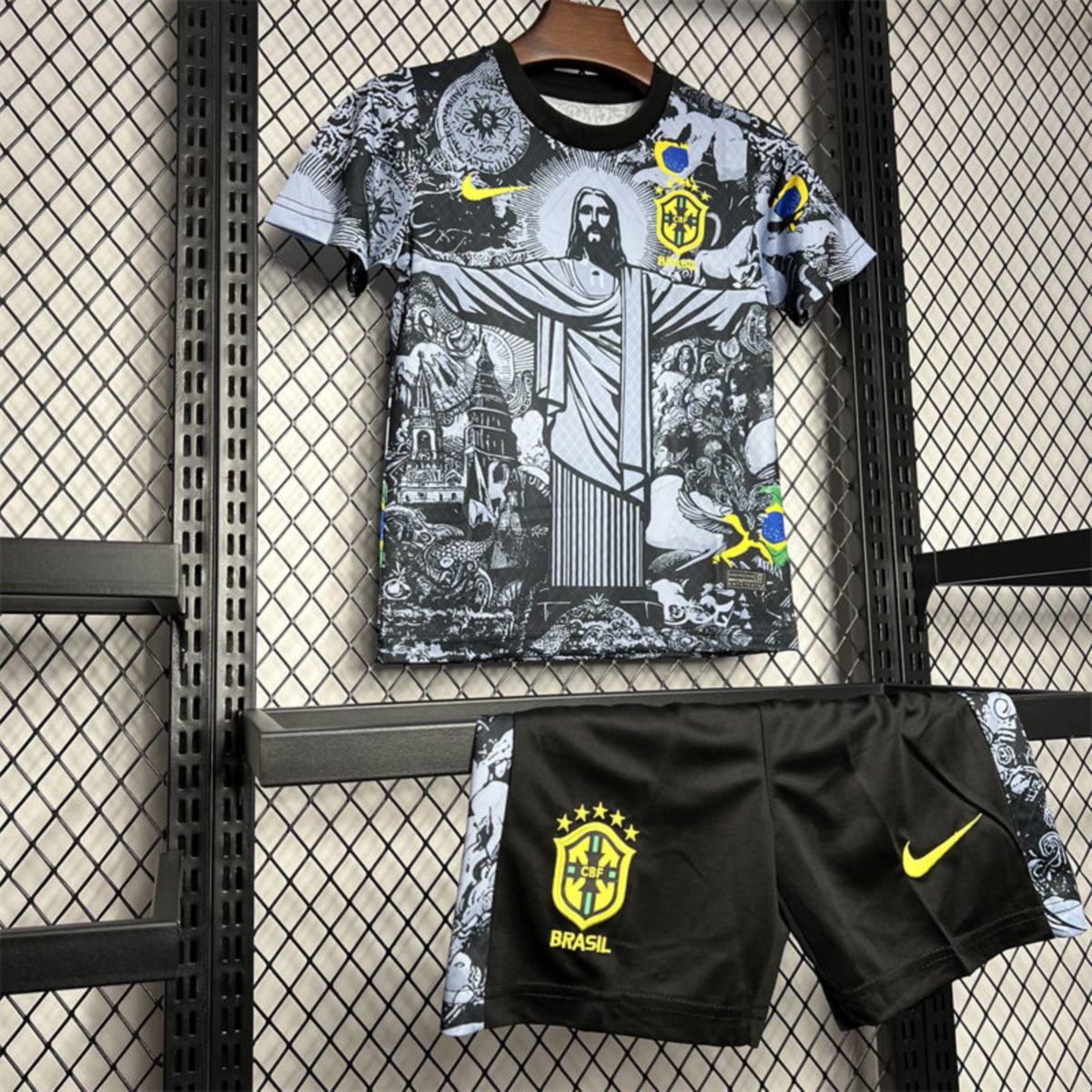2024/25 Brazil Jesu Special Edition Grey jersey Kid Kits Size 16-28