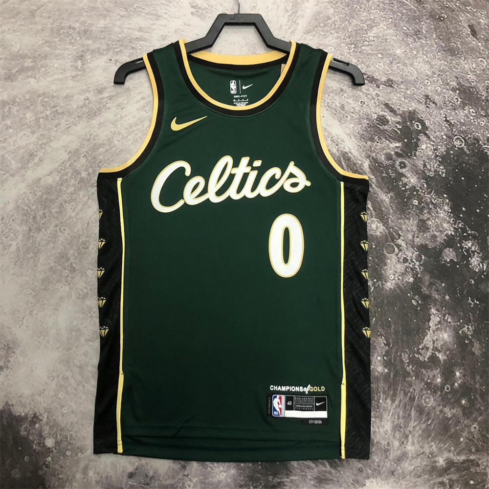 NBA Boston Celtics Round neck Deep Green Jersey Tatum#0 S-XXL