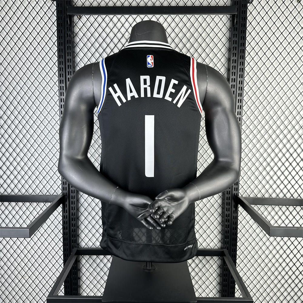 NBA Los Angeles Clippers V-Neck Black Jersey S-XXL