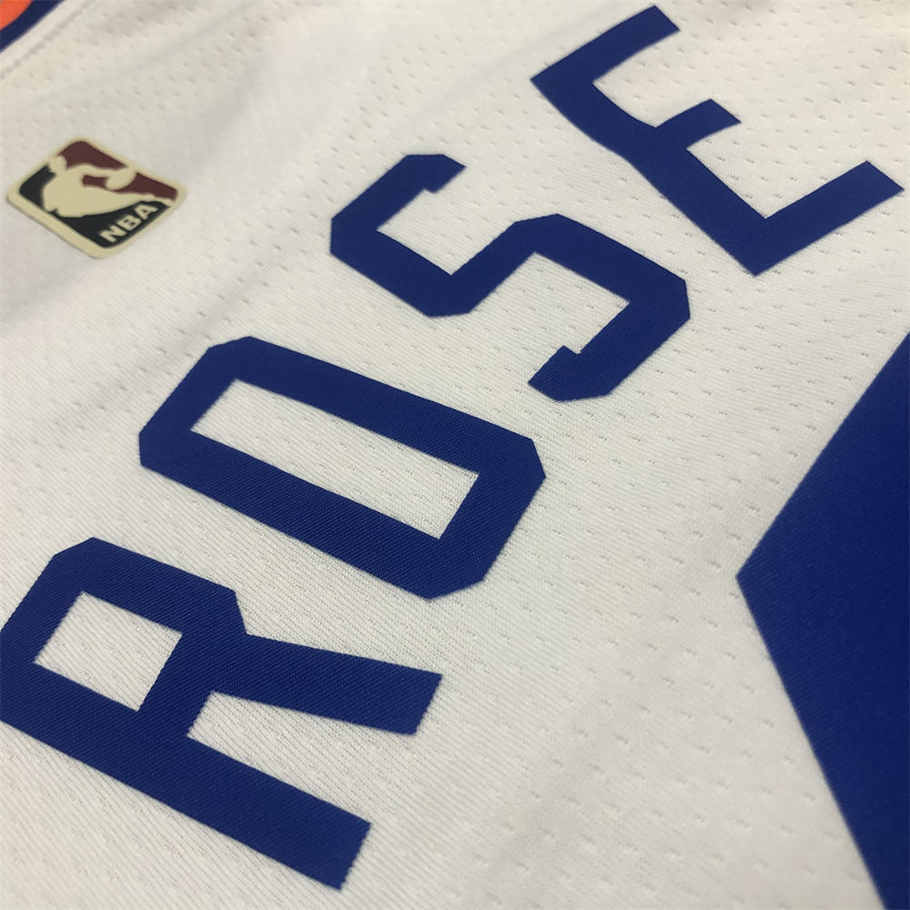 NBA New York Knicks Round Neck White jersey ROSE#4 S-XXL