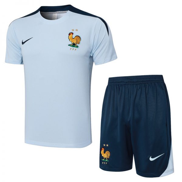 24/25 France Light Blue Training Set Shirt and Shorts
