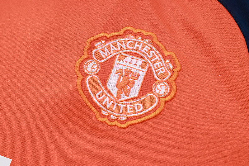 24/25 Manchester United Orange Training Set Shirt and Shorts