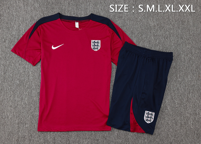 24/25 England Red Training Set Shirt and Shorts
