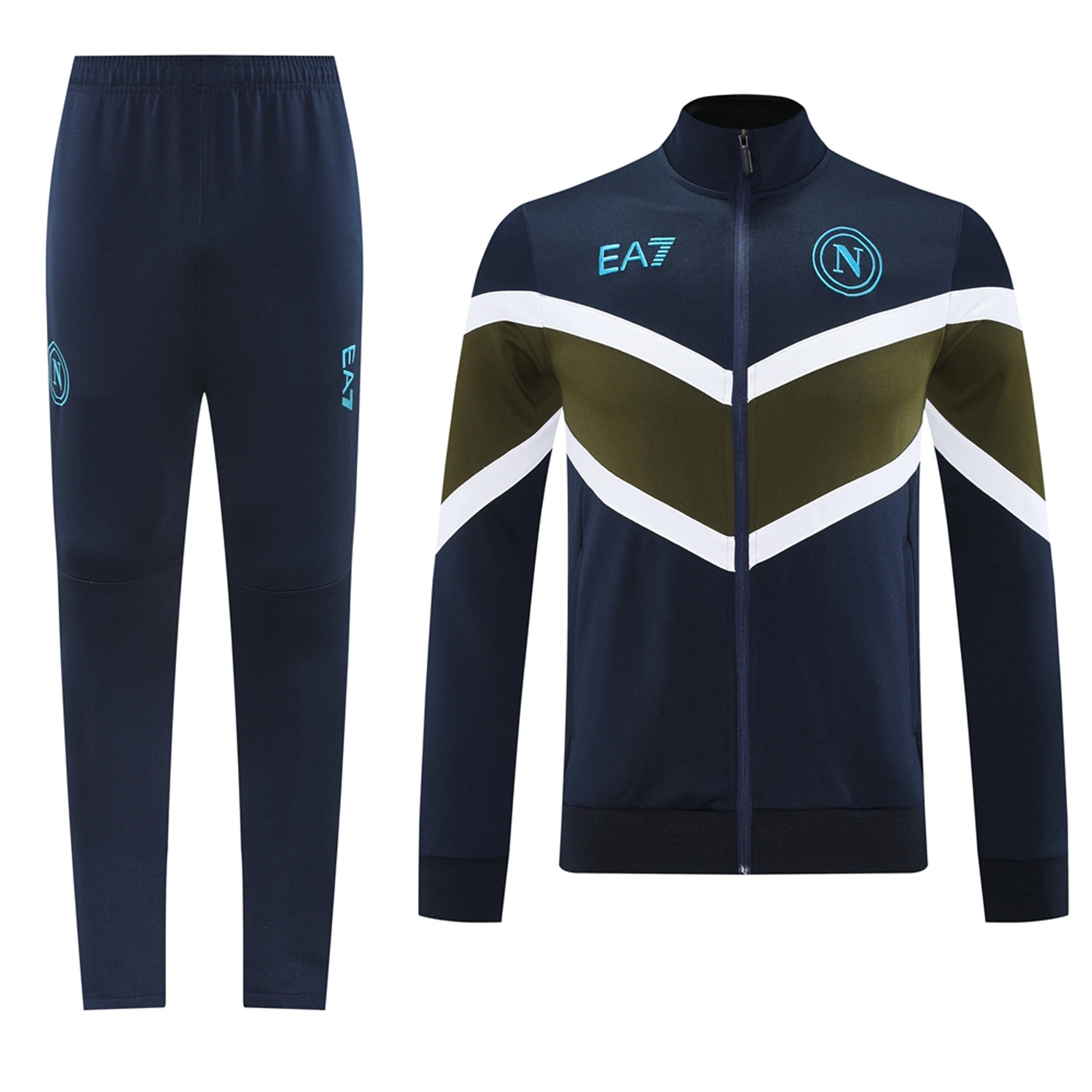 2024 Napoli Color block Jacket Training Suit Set Football Team Shirt Sports Fashion