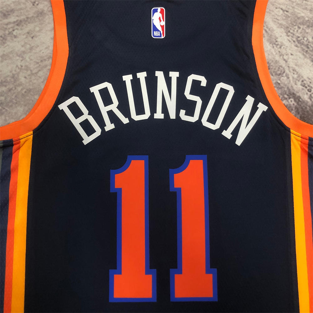 NBA New York Knicks V-Neck JORDAN Edition Black jersey BRUNSON#11 S-XXL