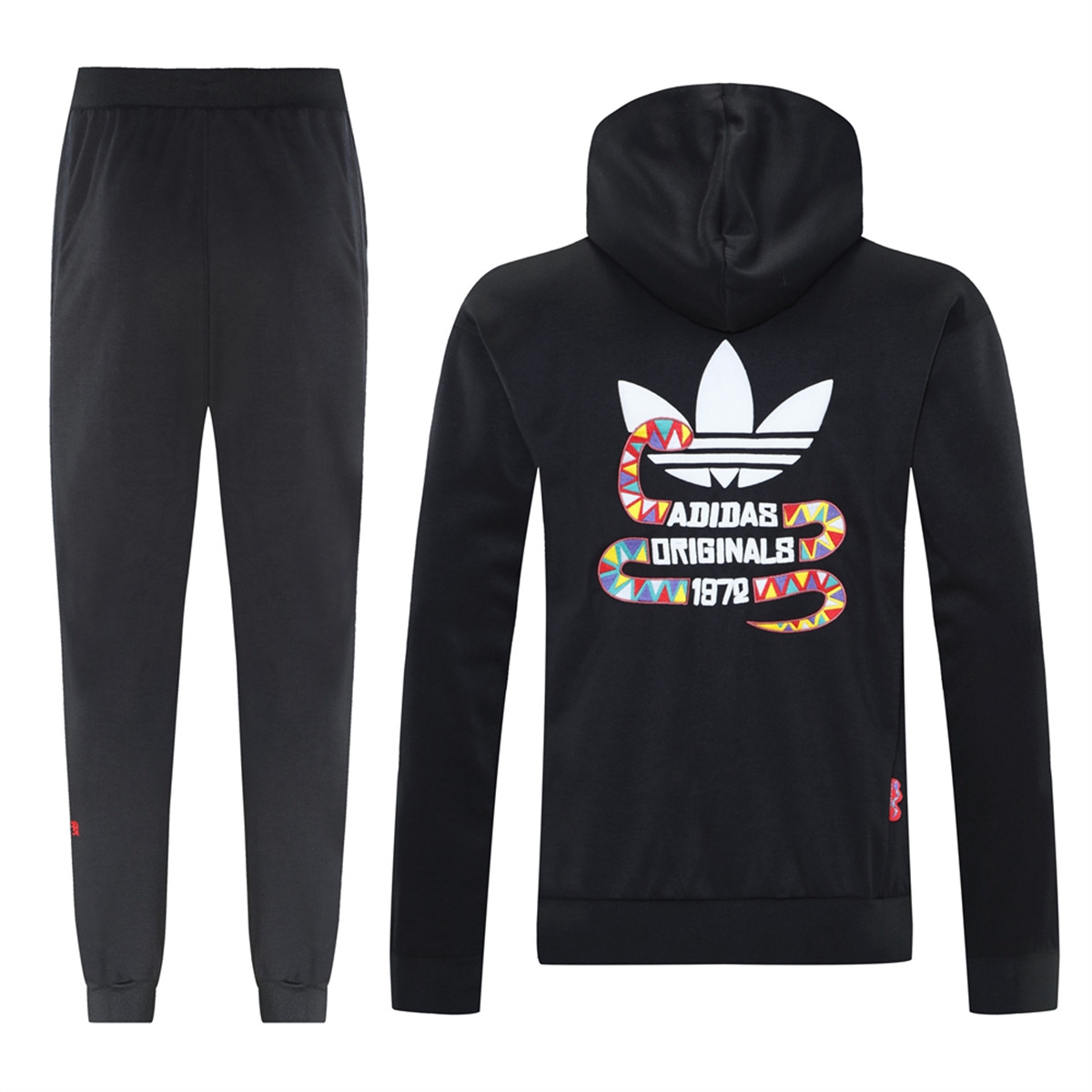 2025 Adidas Black Hoodie Jacket Kit Set Football Team Shirt Sports Fashion