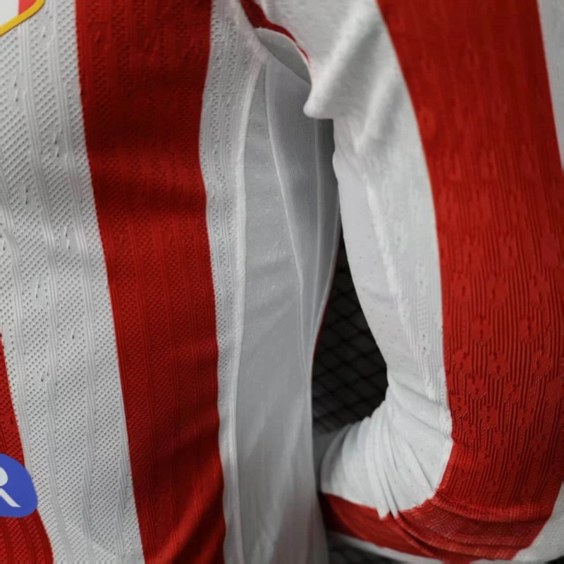 2025/26 Atletico Madrid home Long Sleeve Jersey Player Version