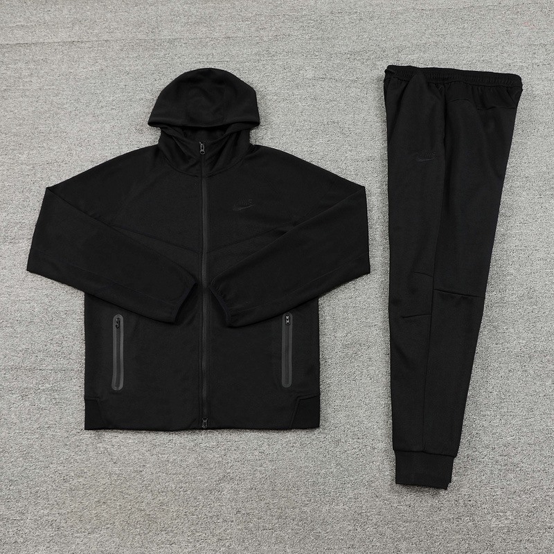 2024 Nike Black Hoodie Jacket Kit Set Football Team Shirt Sports Fashion