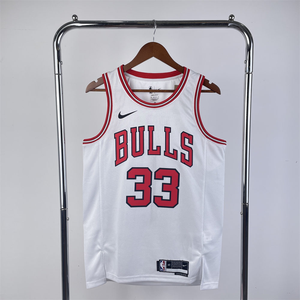 NBA Chicago Bulls PIPPEN#33 2022/23 White Icon Edition Swingman Jersey S-XXL