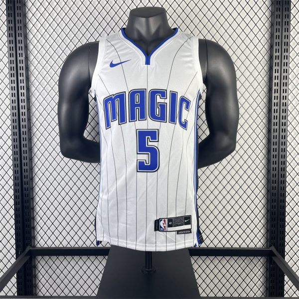 NBA Orlando Magic V-Neck Jersey White BANCHERD#5 S-XXL