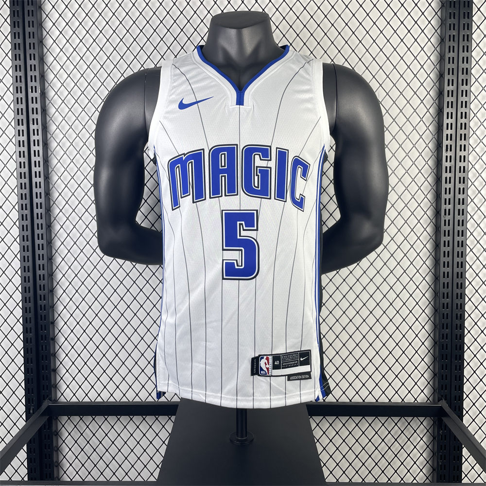 NBA Orlando Magic V-Neck Jersey White BANCHERD#5 S-XXL