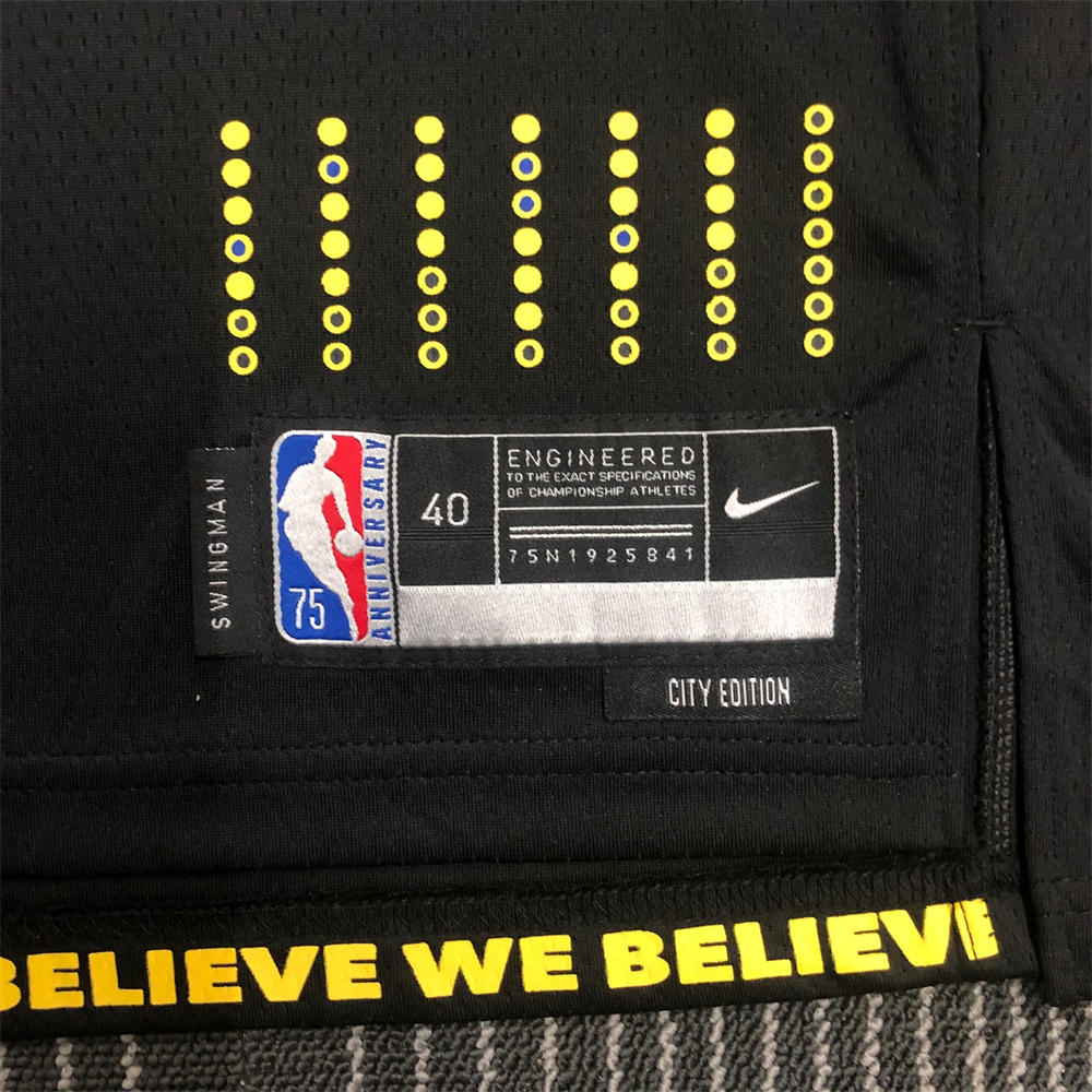 NBA Golden State Warriors V-Neck Mexico Edition 75th Anniversary Black Jersey CURRY#30 S-XXL