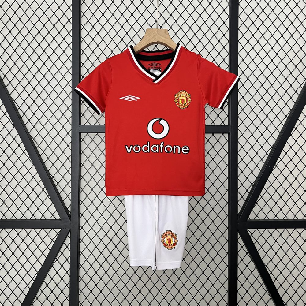 Retro Manchester United  00/01 home  jersey Kid Kits Size 16-28
