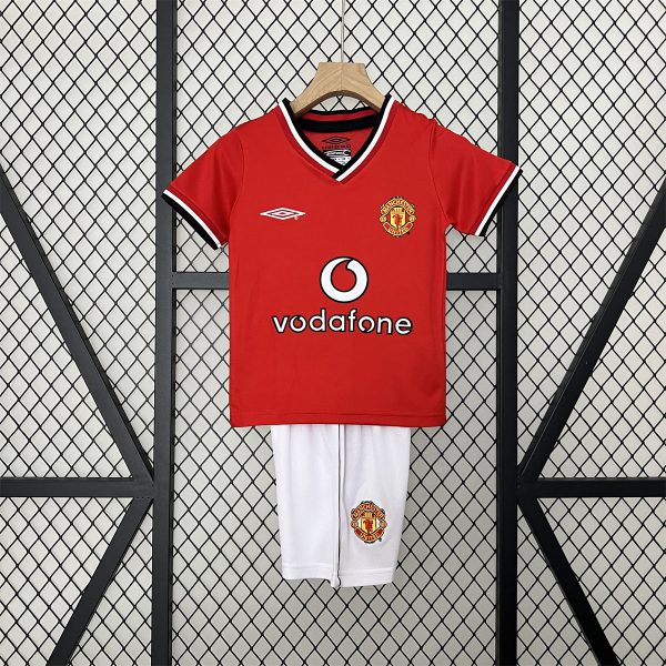 Retro Manchester United  00/01 home  jersey Kid Kits Size 16-28