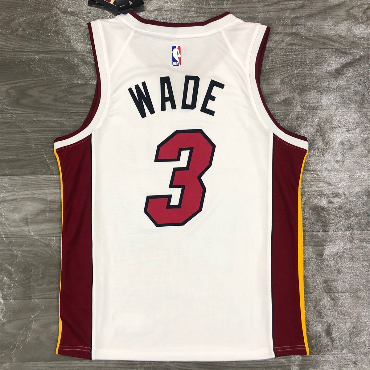 NBA Miami Hearts V-Neck White Jersey WADE#3 S-XXL
