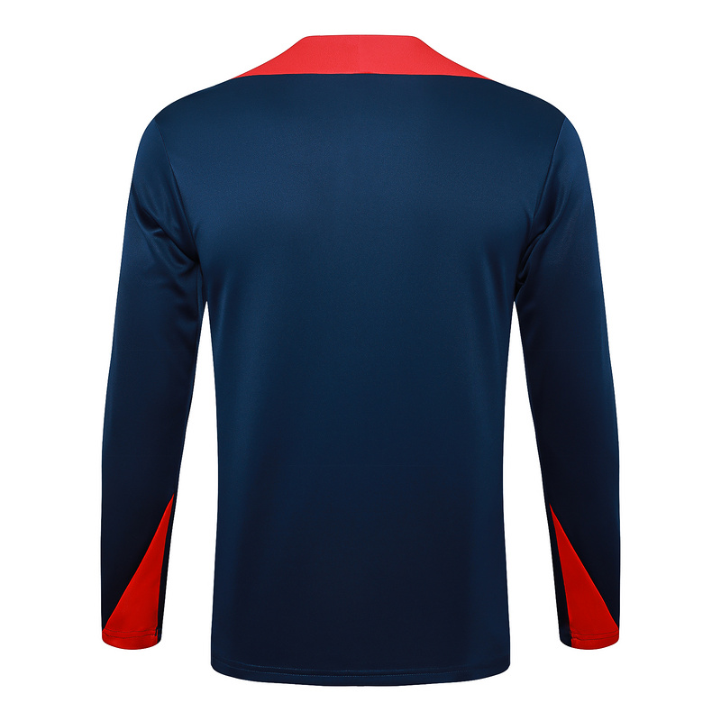 24/25 Barcelona Blue Long-sleeved half-pull training kit Football team kit