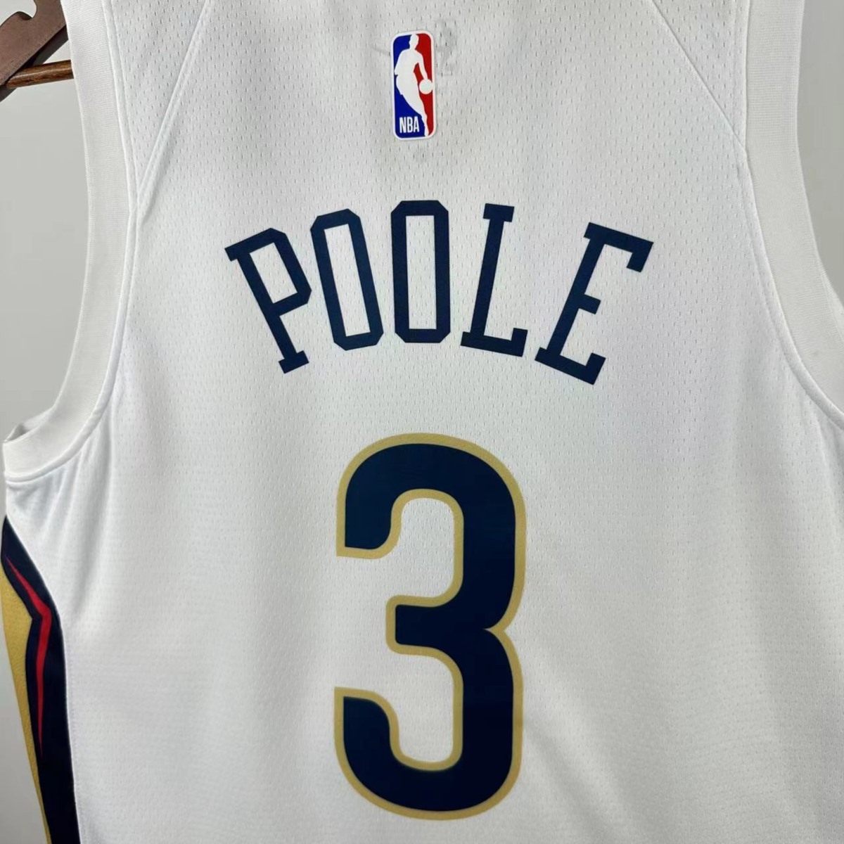 NBA New Orleans Pelicans 2023 V-Neck White jersey POOLE#3