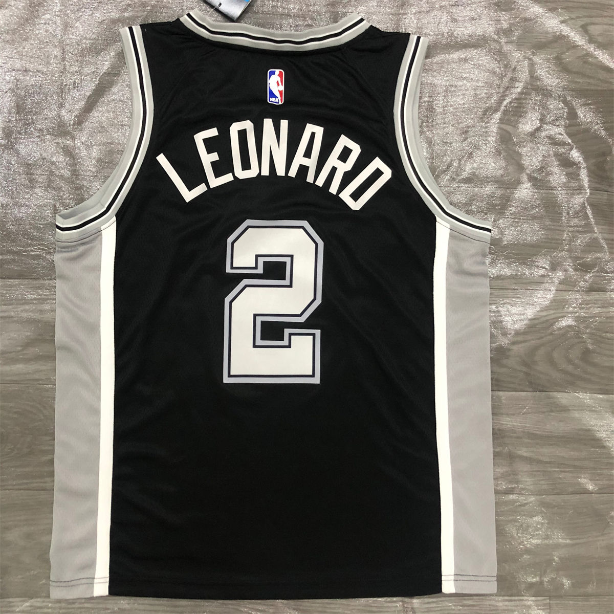 NBA San Antonio Spurs V-Neck Black jersey LEONARD#2 S-XXL