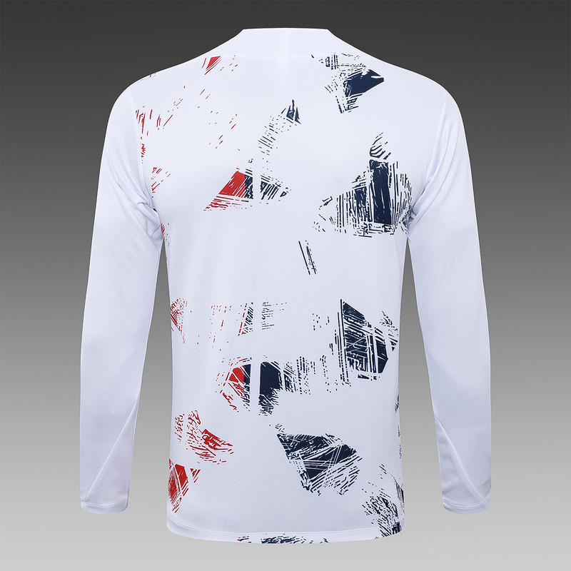 24/25 Parise White Long-sleeved half-pull training kit Football team kit
