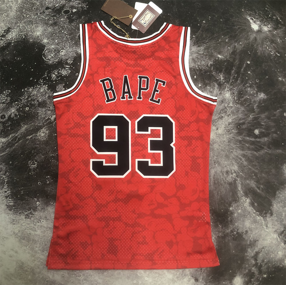 NBA Chicago Bulls BAPE×M&N BAPE#93 Hardwood Classics Swingman Jersey S-XXL